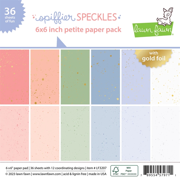 Lawn Fawn Paper Pad 6x6" - Spiffier Speckes