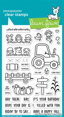 Lawn Fawn Clear Stamp - Hay There, Hayrides!