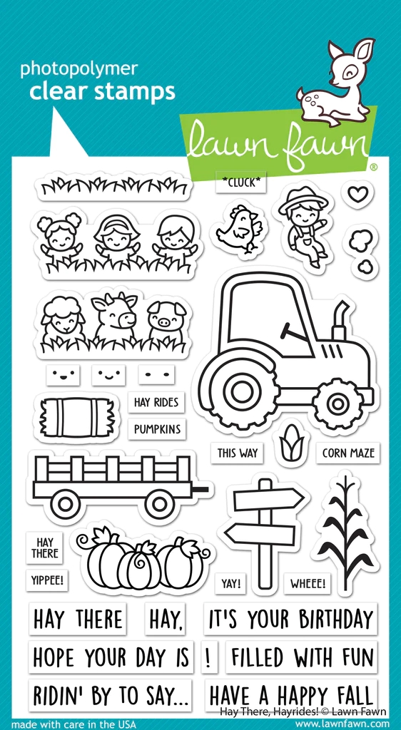 Lawn Fawn Clear Stamp - Hay There, Hayrides!