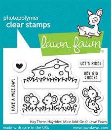 Lawn Fawn Clear Stamp - Hay There, Hayrides! Mice Add-On