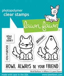 Lawn Fawn Clear Stamp - Wolf Before'n Afters