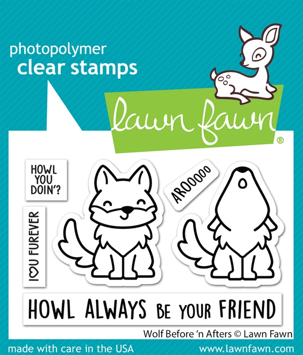 Lawn Fawn Clear Stamp - Wolf Before\'n Afters