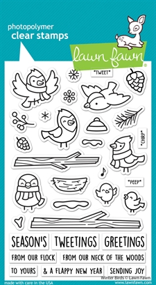 Lawn Fawn Clear Stamp - Winter Birds