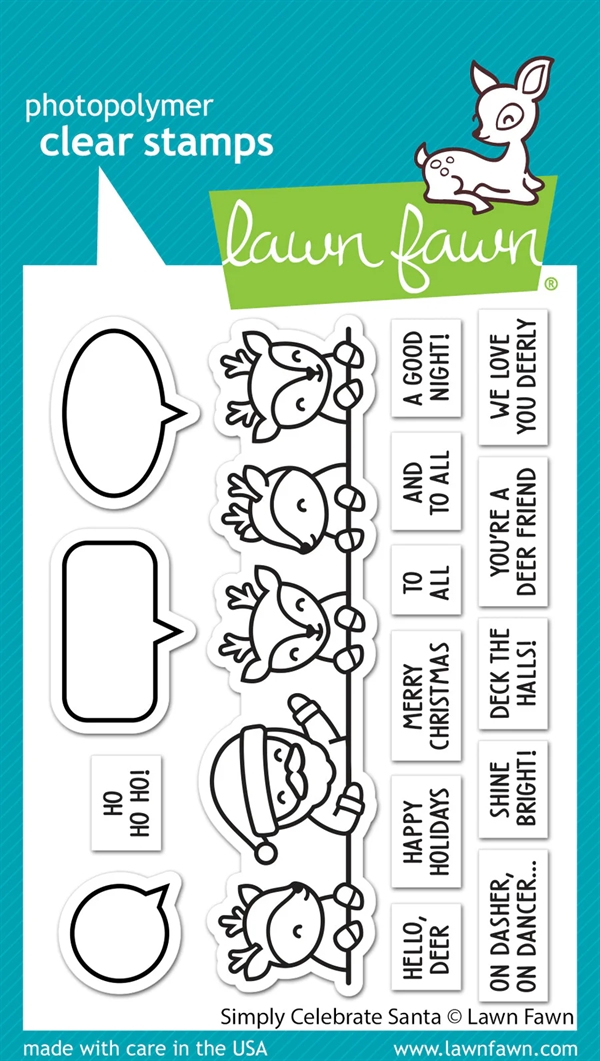 Lawn Fawn Clear Stamp Set - Simply Celebrate Santa