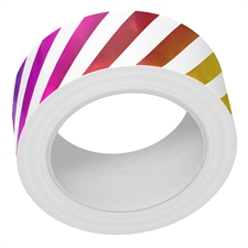 Lawn Fawn Washi Tape - Diagonal Rainbow Stripes (foiled)