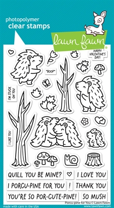 Lawn Fawn Clear Stamp Set - Porcu-pine for You