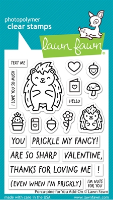 Lawn Fawn Clear Stamp Set - Porcu-pine for You Add-On