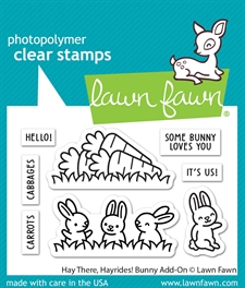 Lawn Fawn Clear Stamp Set - Hay There, Hayrides! Bunny Add-On
