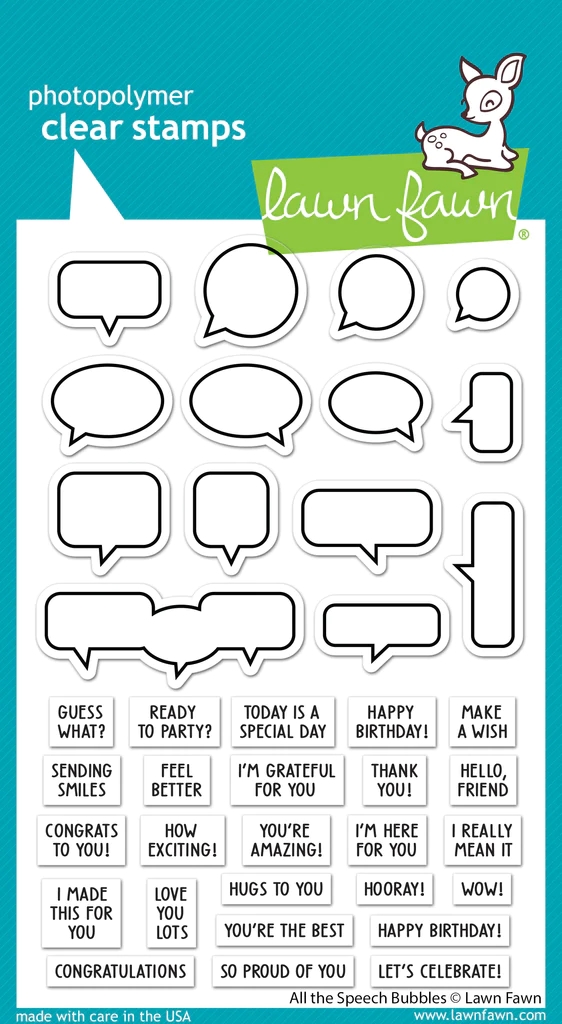 Lawn Fawn Clear Stamp Set - All the Speech Bubbles