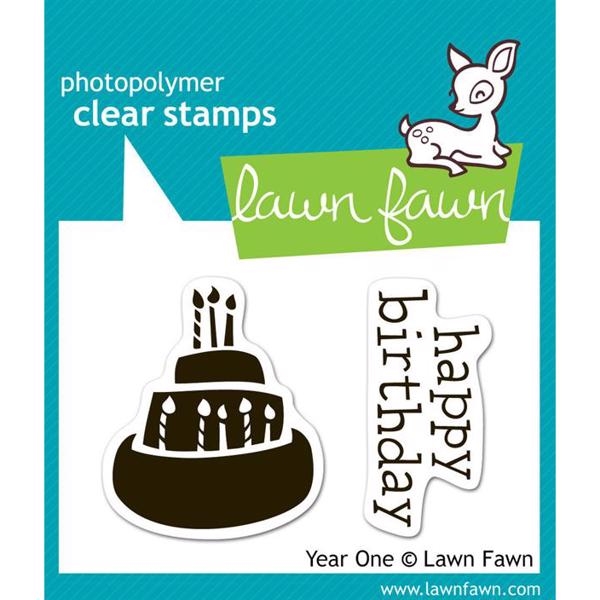 Lawn Fawn Clear Stamp - Year One (Cake)