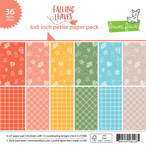 Lawn Fawn Paper Pad 6x6" - Falling Leaves