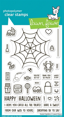 Lawn Fawn Clear Stamp Set - Sweet Spiders