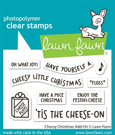 Lawn Fawn Clear Stamp Set - Cheesy Christmas Add-On