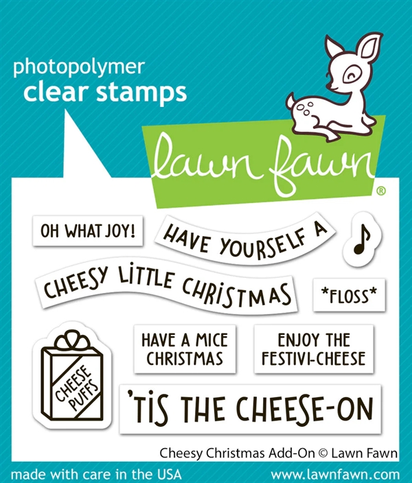 Lawn Fawn Clear Stamp Set - Cheesy Christmas Add-On