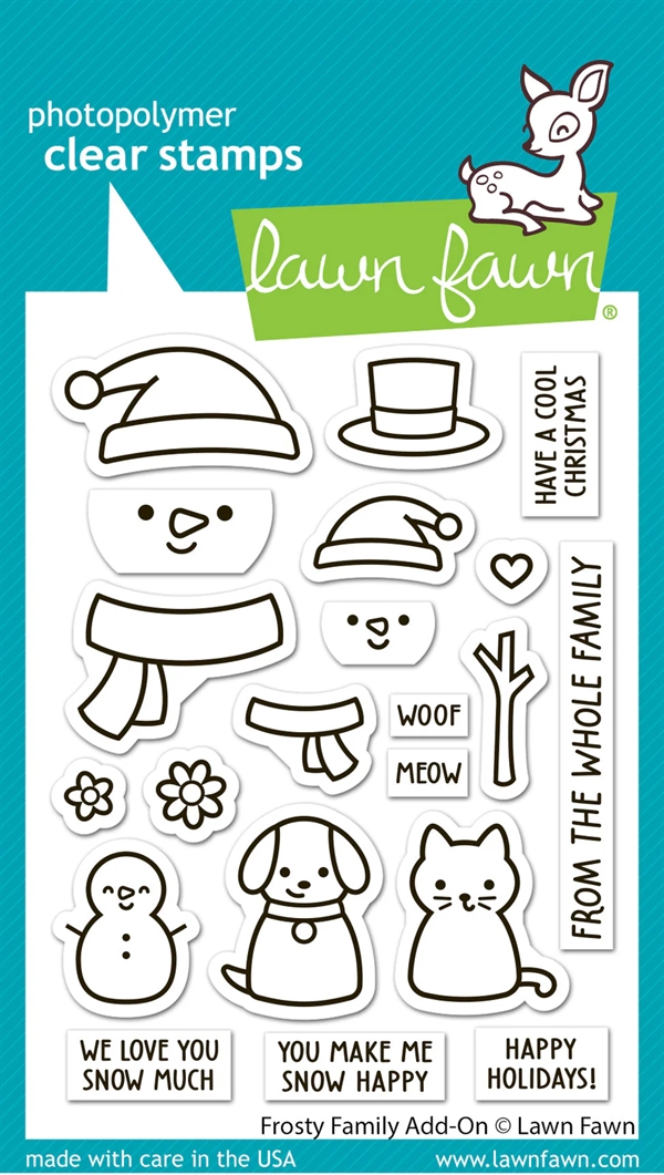 Lawn Fawn Clear Stamp Set - Frosty Family Add-On