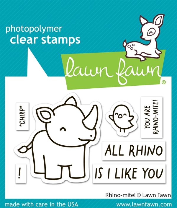 Lawn Fawn Clear Stamp Set - Rhino-mite!