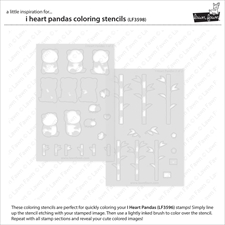 Lawn Fawn Clippings Coloring Stencils - I Heart Pandas