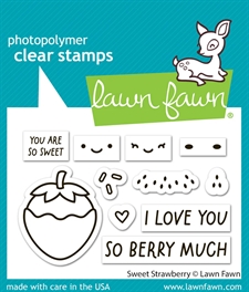 Lawn Fawn Clear Stamp Set - Sweet Strawberry