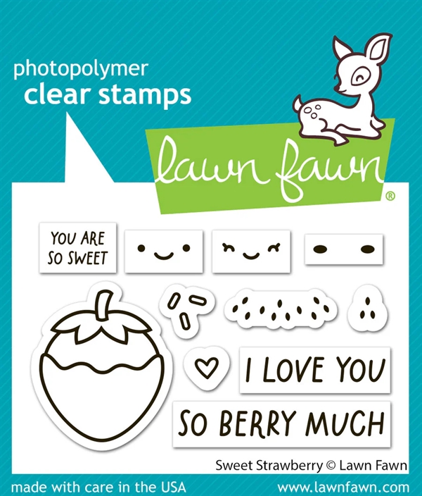 Lawn Fawn Clear Stamp Set - Sweet Strawberry