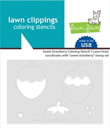 Lawn Fawn Clippings Coloring Stencils - Sweet Strawberry