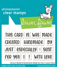 Lawn Fawn Clear Stamp Set - Henry's Build-A-Sentiment: Made for You