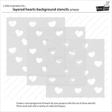 Lawn Fawn Clipping Stencil - Layered Hearts Background