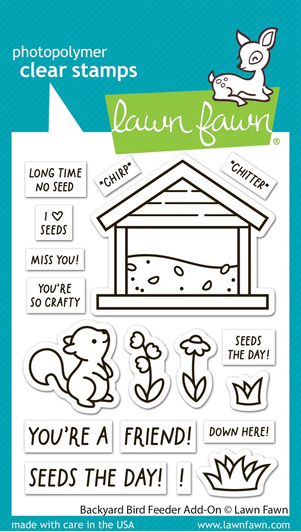 Lawn Fawn Clear Stamp Set - Backyard Bird Feeder Add-On