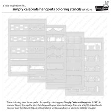 Lawn Fawn Clippings Coloring Stencils - Simply Celebrate Hangouts