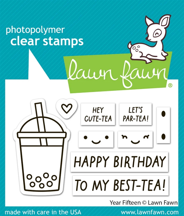 Lawn Fawn Clear Stamp Set - Year Fifteen (ice tea)