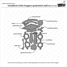 Lawn Cuts - Woodland Critter Huggers Graduation Add-On (DIES)