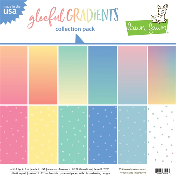 Lawn Fawn Collection Pack 12x12" - Gleeful Gradients