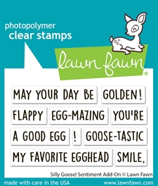 Lawn Fawn Clear Stamp Set - Silly Goose! Sentiment Add-On