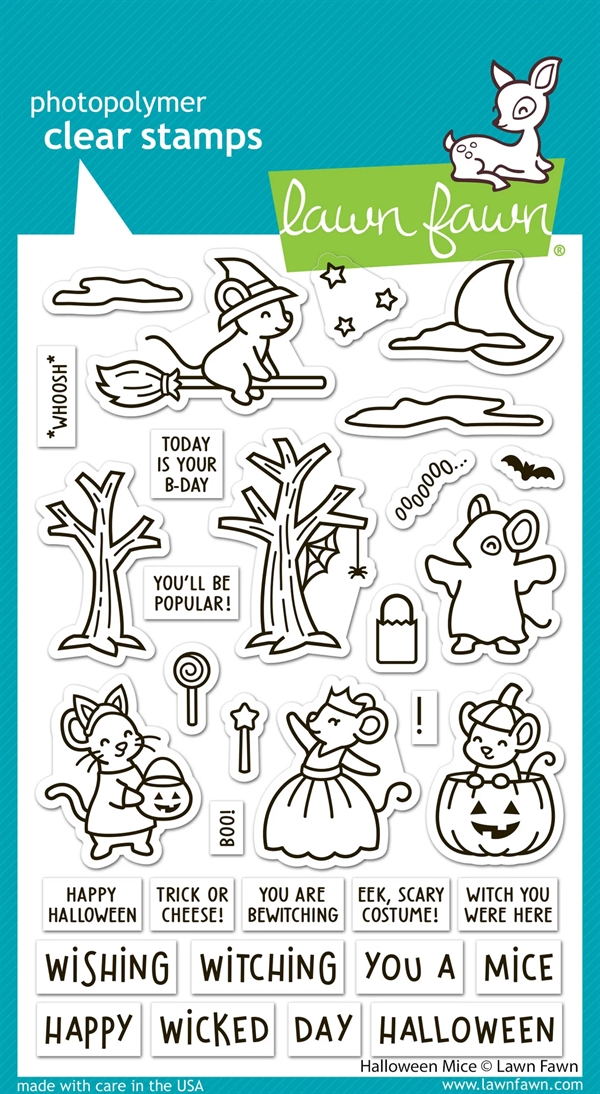 Lawn Fawn Clear Stamp Set - Halloween Mice