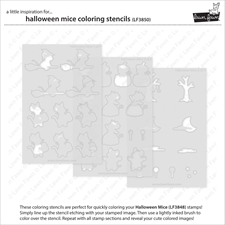 Lawn Fawn Clippings Coloring Stencils - Halloween Mice