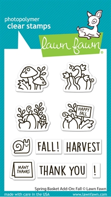 Lawn Fawn Clear Stamp Set - Spring Basket Add-On: Fall