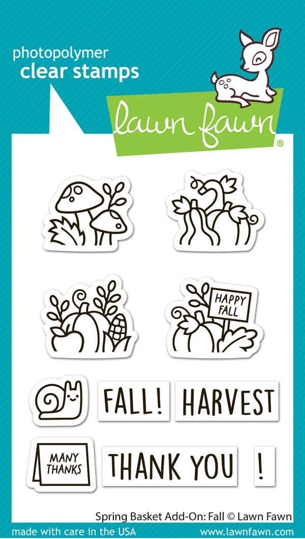 Lawn Fawn Clear Stamp Set - Spring Basket Add-On: Fall