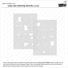 Lawn Fawn Clippings Coloring Stencils - Cozy Cats
