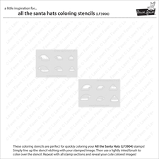 Lawn Fawn Clippings Coloring Stencils - All the Santa Hats