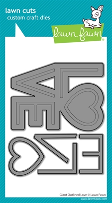 Lawn Cuts - Giant Outlined Love (DIES)