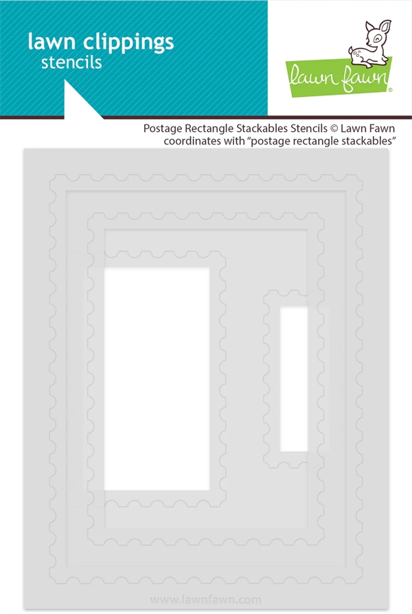 Lawn Fawn Clipping Stencil - Postage Rectangle Stackables