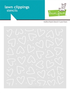 Lawn Fawn Clipping Stencil - Outline Hearts