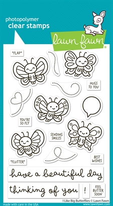 Lawn Fawn Clear Stamp Set - I Like Big Butterflies