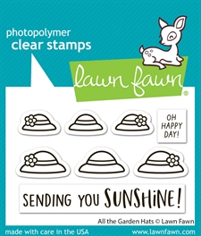 Lawn Fawn Clear Stamp Set - All the Garden Hats