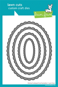 Lawn Cuts - Stitched Scalloped Oval Stackables (DIES)