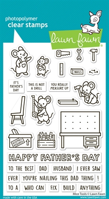 Lawn Fawn Clear Stamp Set - Mice Tools