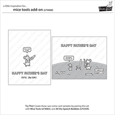 Lawn Fawn Clear Stamp Set - Mice Tools Add-On