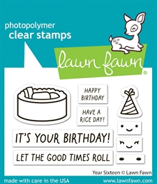 Lawn Fawn Clear Stamp Set - Year Sixteen (Sushi)