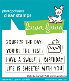 Lawn Fawn Clear Stamp Set - Make Lemonade! Add-On