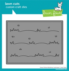 Lawn Cuts - Grassy Pasture Backdrop: Landscape (DIES)
