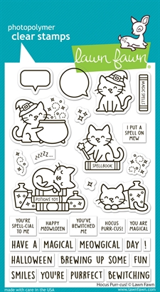 Lawn Fawn Clear Stamp Set - Hocus Purr-cus!